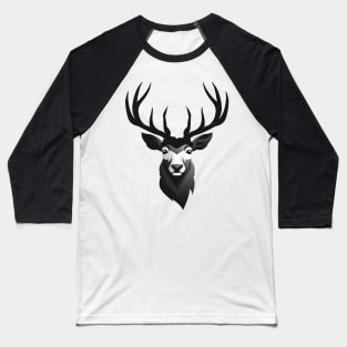 Black and White Deer Baseball T-Shirt